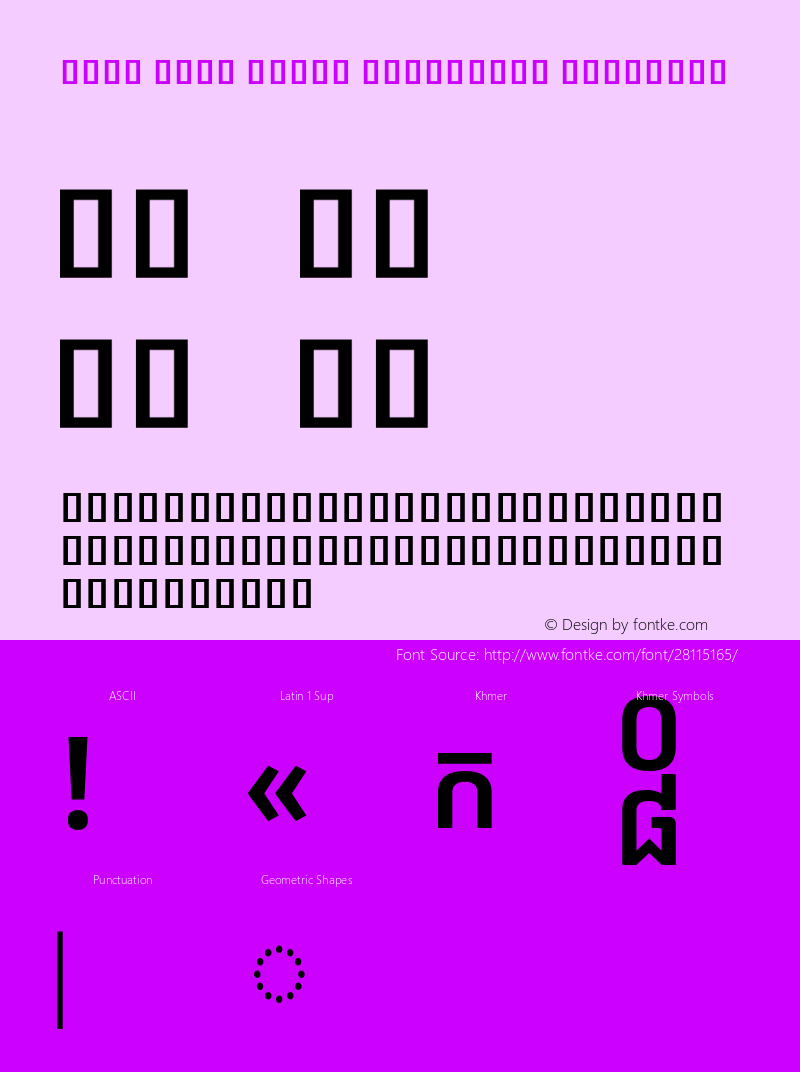 Noto Sans Khmer Condensed SemiBold Version 2.001; ttfautohint (v1.8.2)图片样张