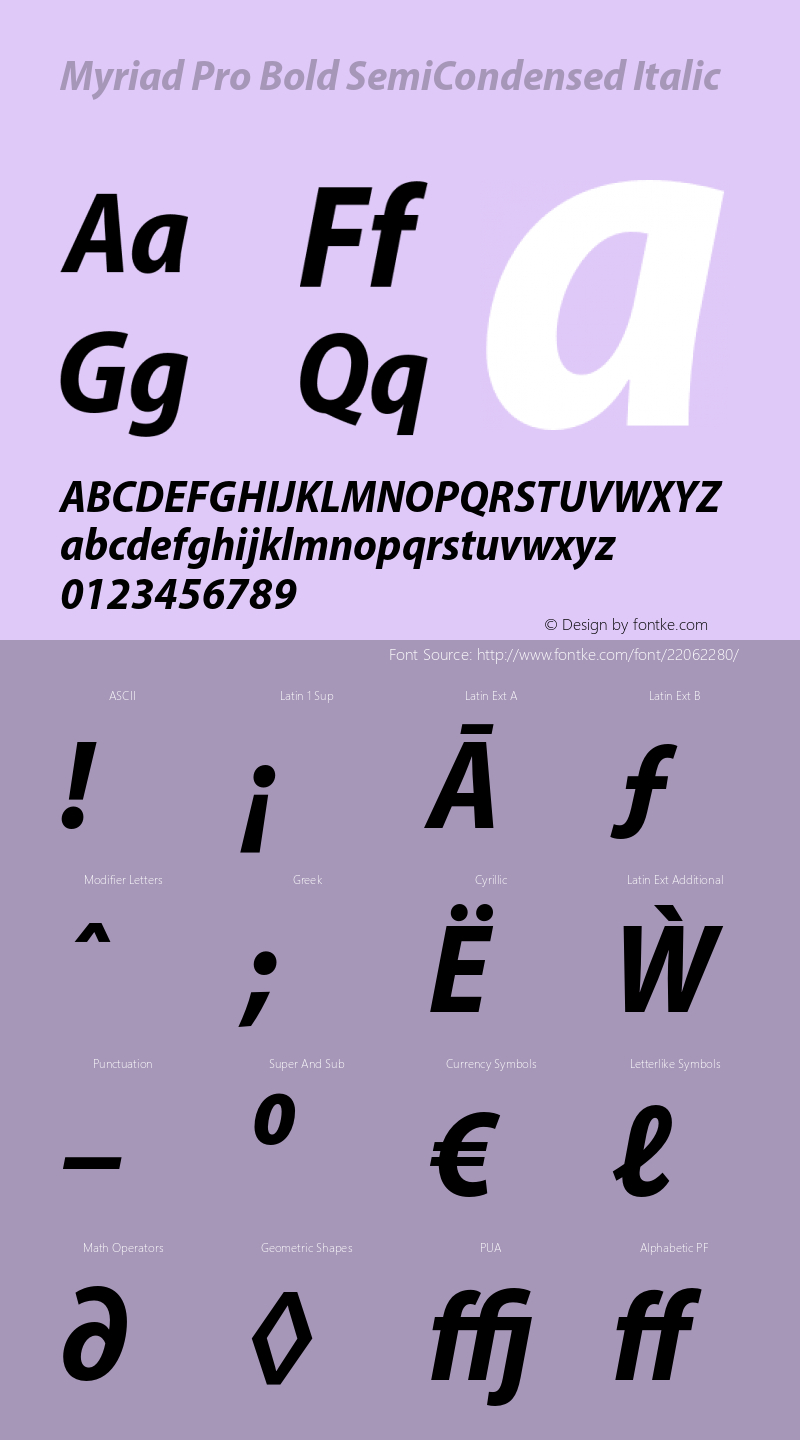 MyriadPro-BoldSemiCnIt OTF 1.003;PS 001.000;Core 1.0.31;makeotf.lib1.4.1585图片样张