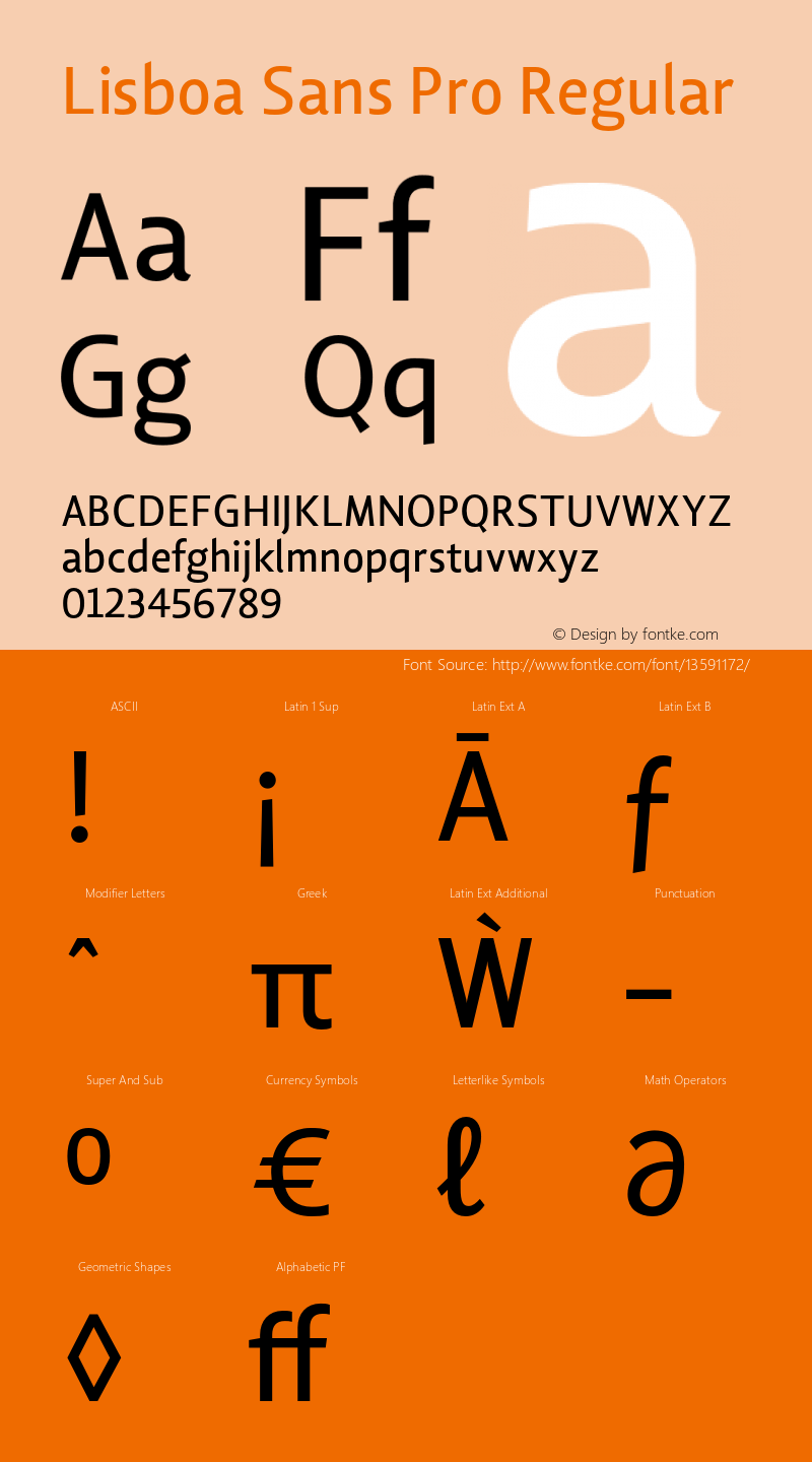 Lisboa Sans Pro Regular Version 1.001图片样张