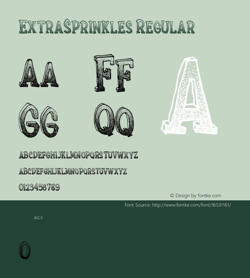 ExtraSprinkles Regular Version 1.00 May 2, 2016, initial release图片样张