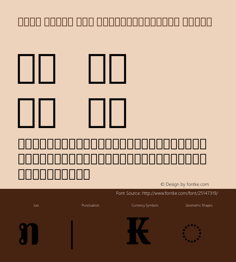 Noto Serif Lao ExtraCondensed Black Version 2.000图片样张