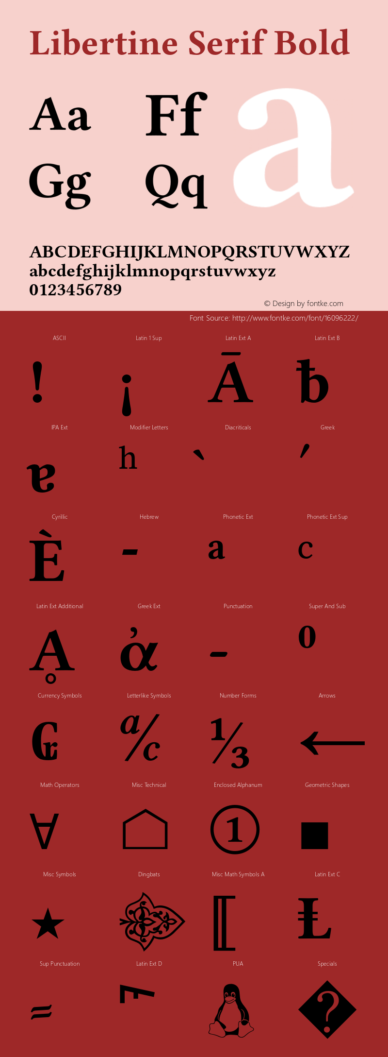 Libertine Serif Bold Version 6.0图片样张