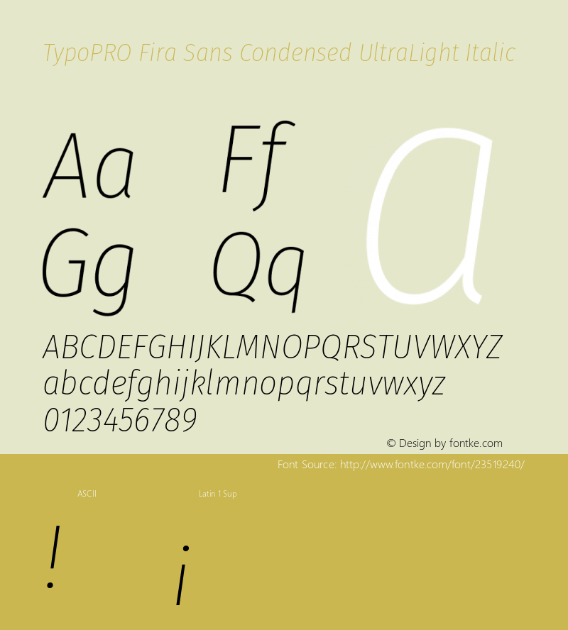 TypoPRO Fira Sans Condensed UltraLight Italic Version 4.203;PS 004.203;hotconv 1.0.88;makeotf.lib2.5.64775图片样张