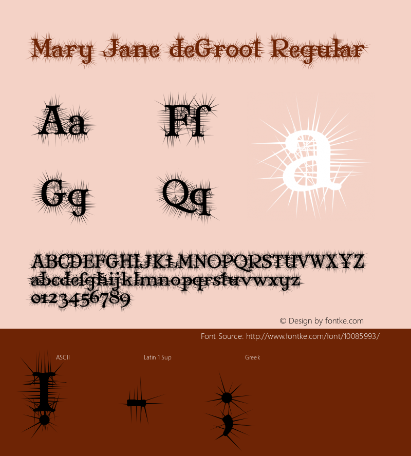 Mary Jane deGroot Regular 1.0图片样张