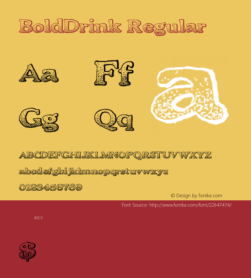 BoldDrink Version 1.00 March 2, 2016, initial release图片样张