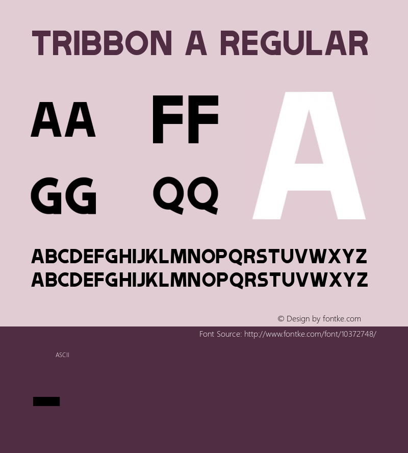 Tribbon A Regular Unknown图片样张