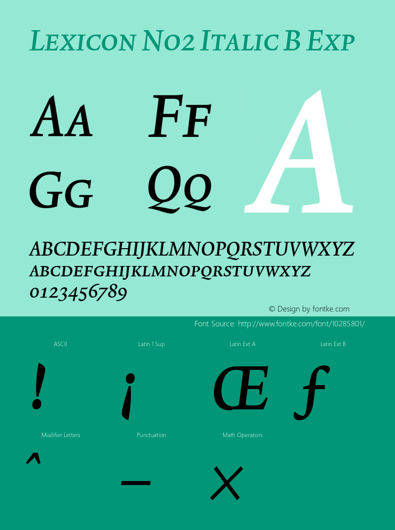 Lexicon No2 Italic B Exp 001.000图片样张