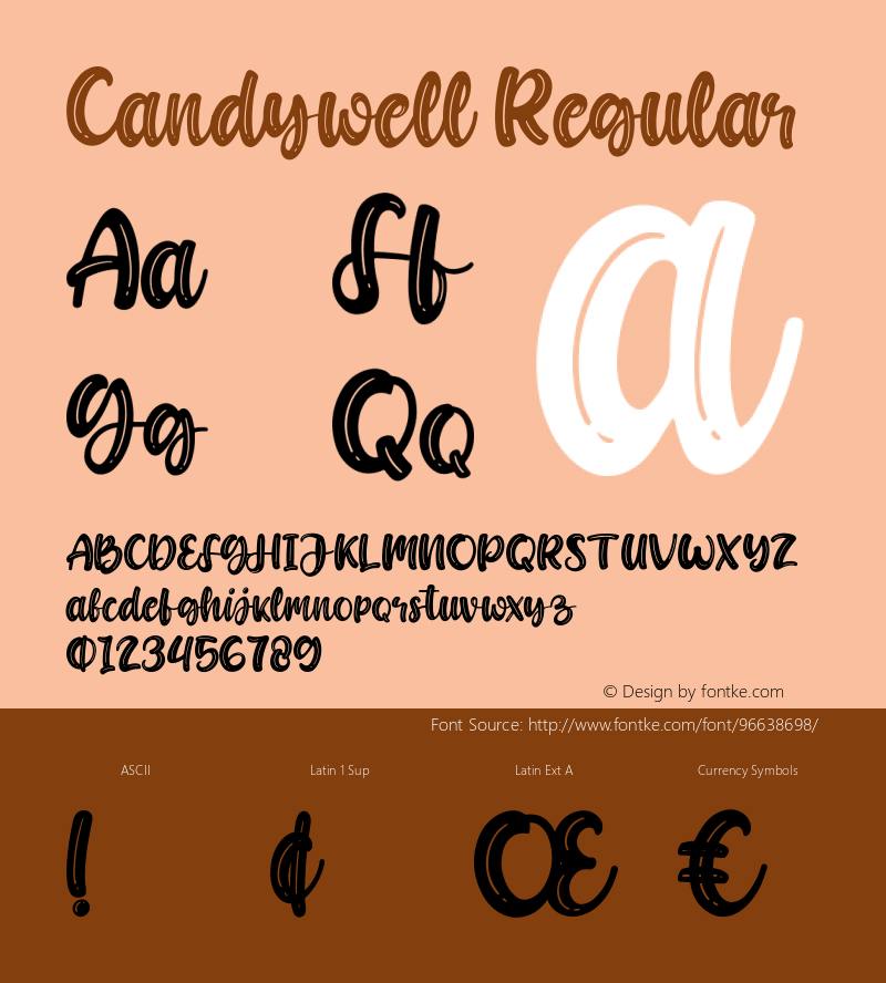 Candywell Version 1.00;October 31, 2020;FontCreator 12.0.0.2563 64-bit图片样张