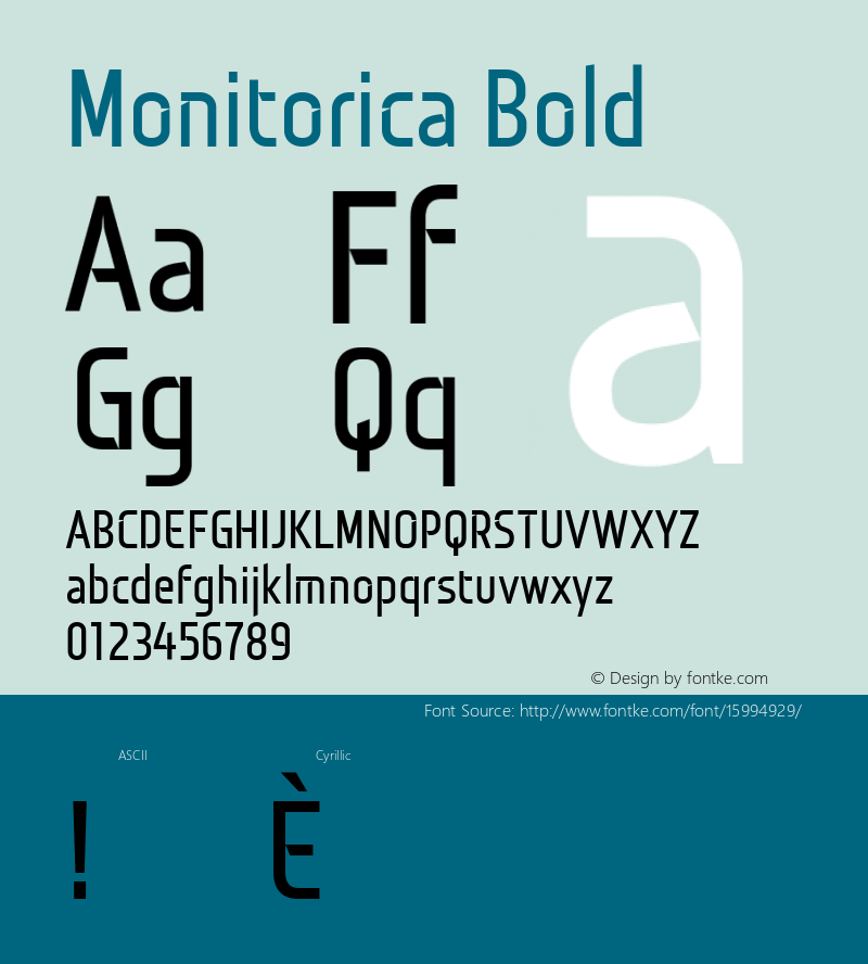 Monitorica Bold 1.2; CC 4.0 BY-ND; ttfautohint (v1.4.1)图片样张