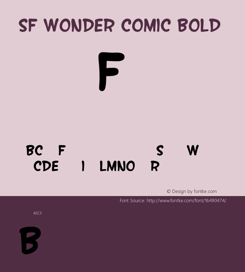 SF Wonder Comic Bold ver 1.0; 2000. Freeware.图片样张