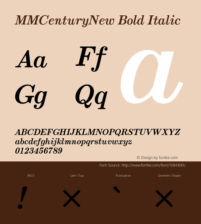 MMCenturyNew Bold Italic Version 1.000;PS 001.000;hotconv 1.0.38;makeotf.lib1.6.5960图片样张