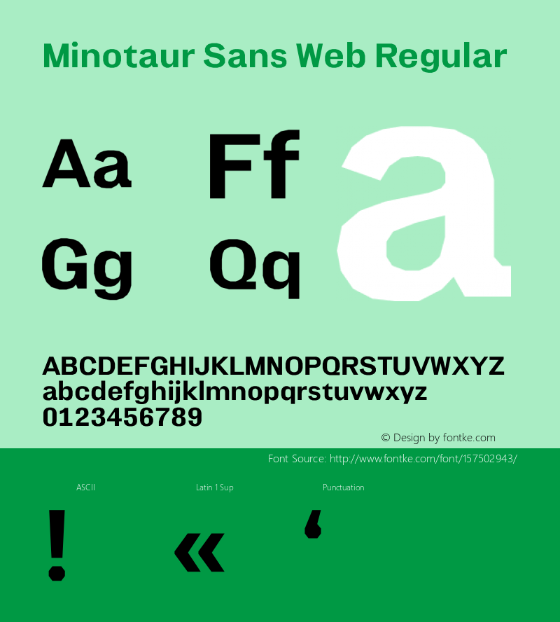Minotaur Sans Web Version 1.500;PS 1.500;hotconv 1.0.88;makeotf.lib2.5.647800; ttfautohint (v1.3)图片样张