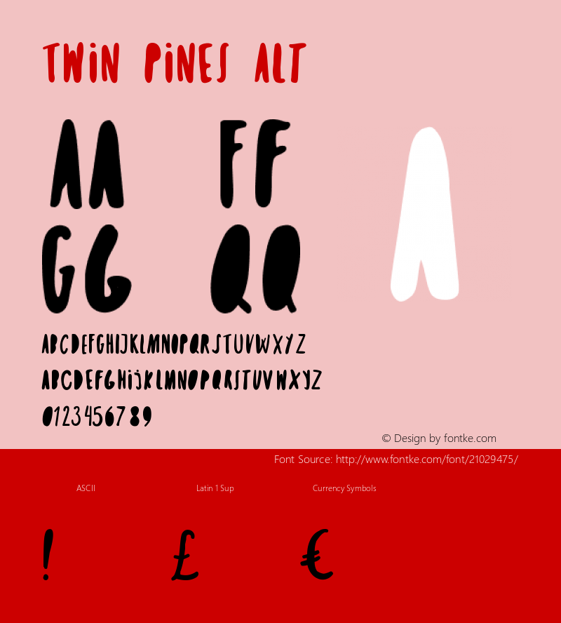 Twin Pines Alt Version 1.000;PS 001.000;hotconv 1.0.70;makeotf.lib2.5.58329图片样张
