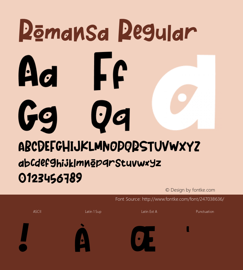 Romansa Version 1.001;Fontself Maker 3.5.4图片样张