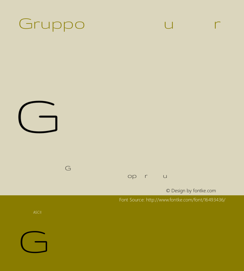 Gruppo Regular Version 1.000图片样张