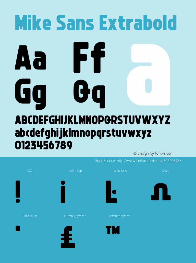 Mike Sans Extrabold Version 1.002;Fontself Maker 3.1.1图片样张