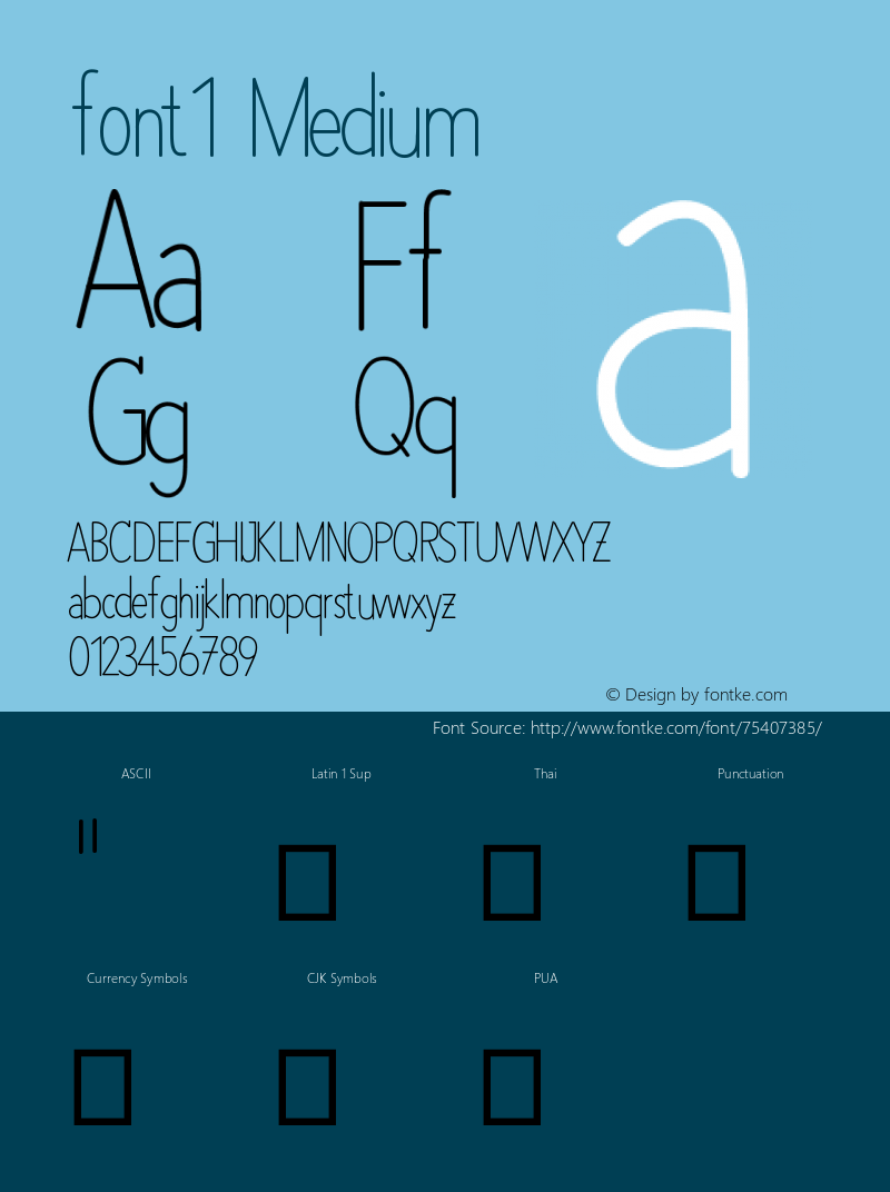 font1 Version 001.000图片样张