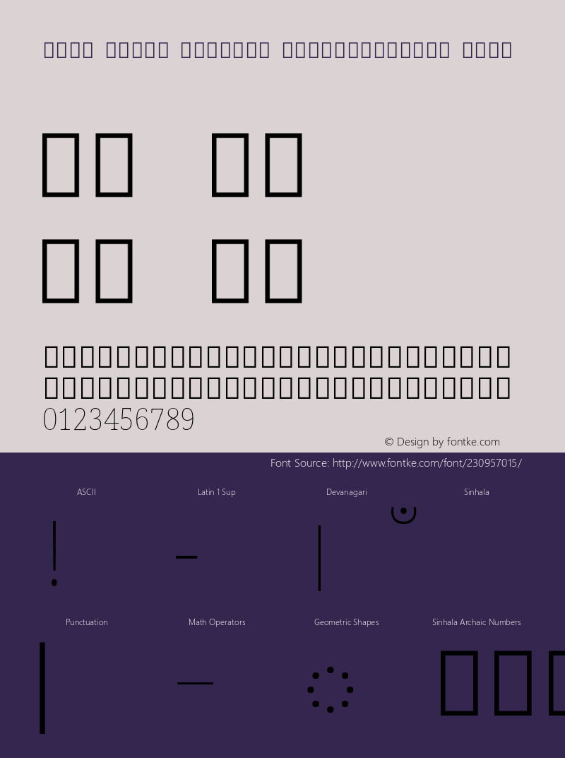 Noto Serif Sinhala SemiCondensed Thin Version 2.002; ttfautohint (v1.8) -l 8 -r 50 -G 200 -x 14 -D sinh -f none -a qsq -X 