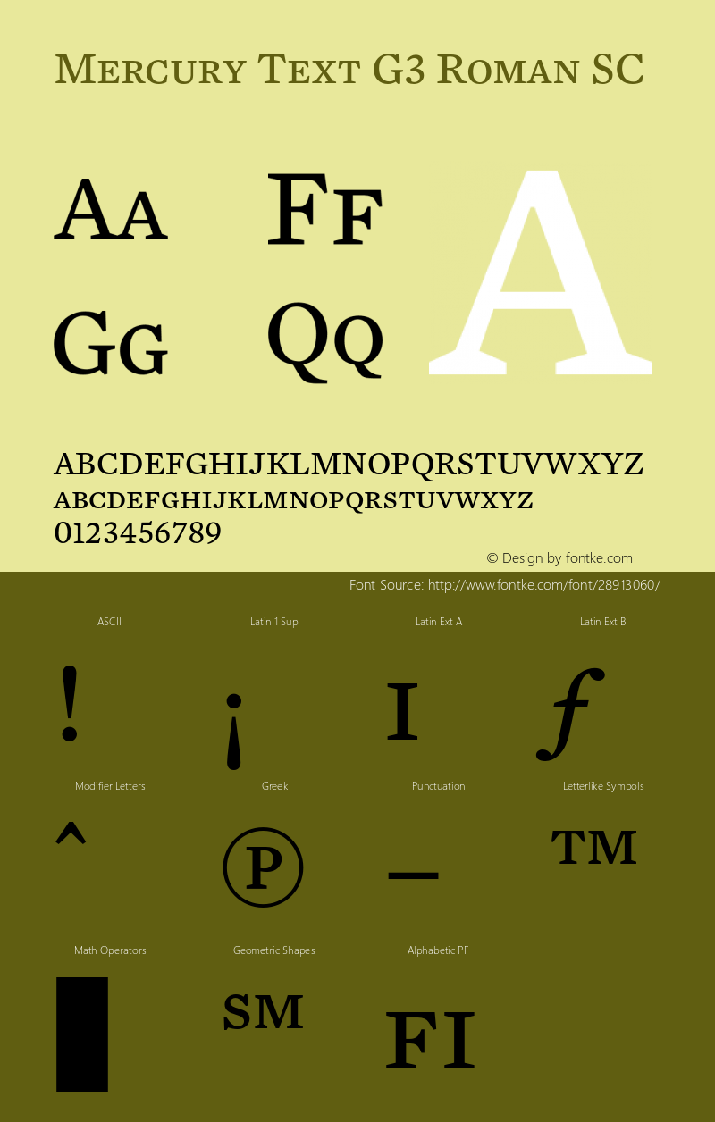 MercuryTextG3-RomanSC 001.000图片样张