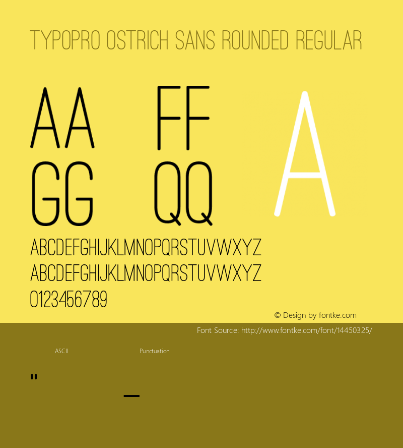 TypoPRO Ostrich Sans Rounded Regular Version 1.001;PS 001.001;hotconv 1.0.70;makeotf.lib2.5.58329图片样张