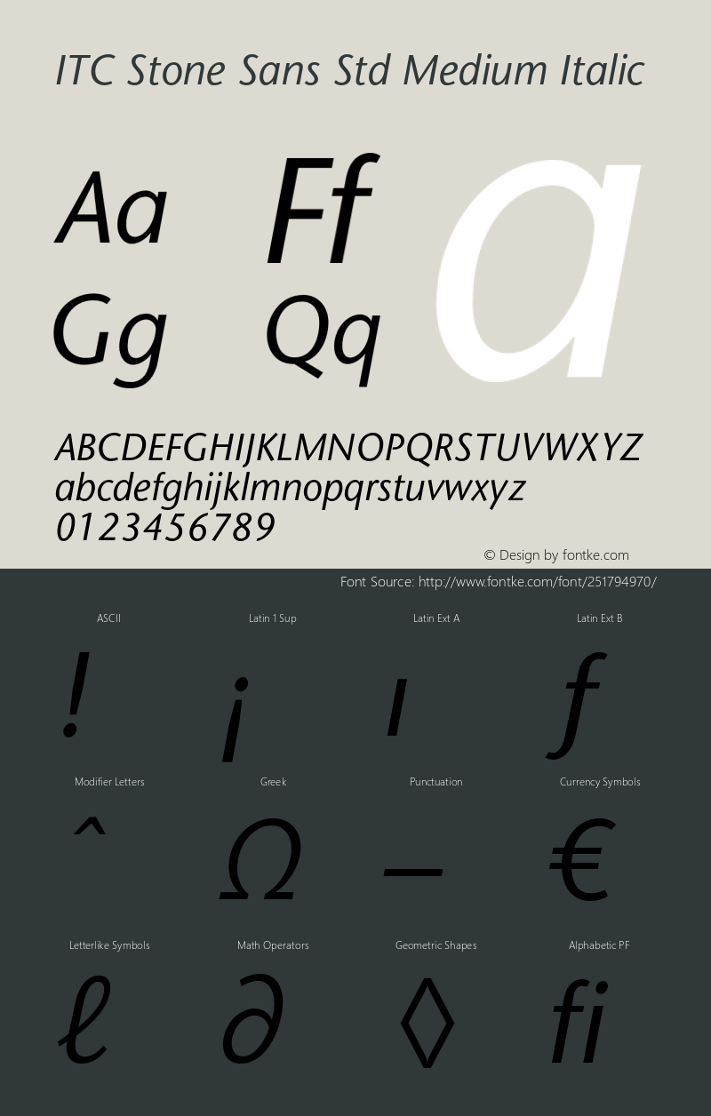 StoneSansStd-MediumItalic Version 2.102;PS 005.000;hotconv 1.0.68;makeotf.lib2.5.34792图片样张