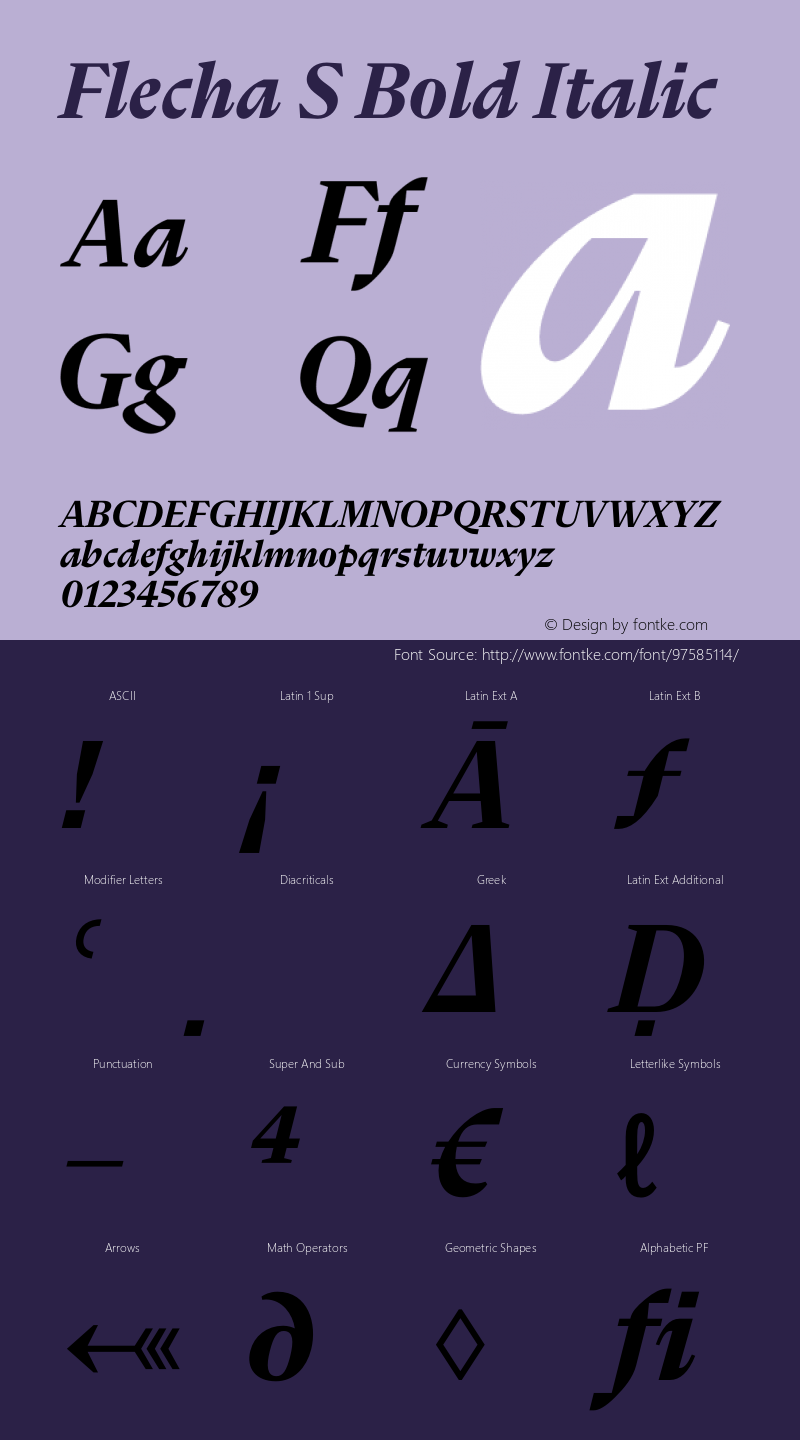 Flecha S Bold Italic Version 2.001 | w-rip DC20200410图片样张