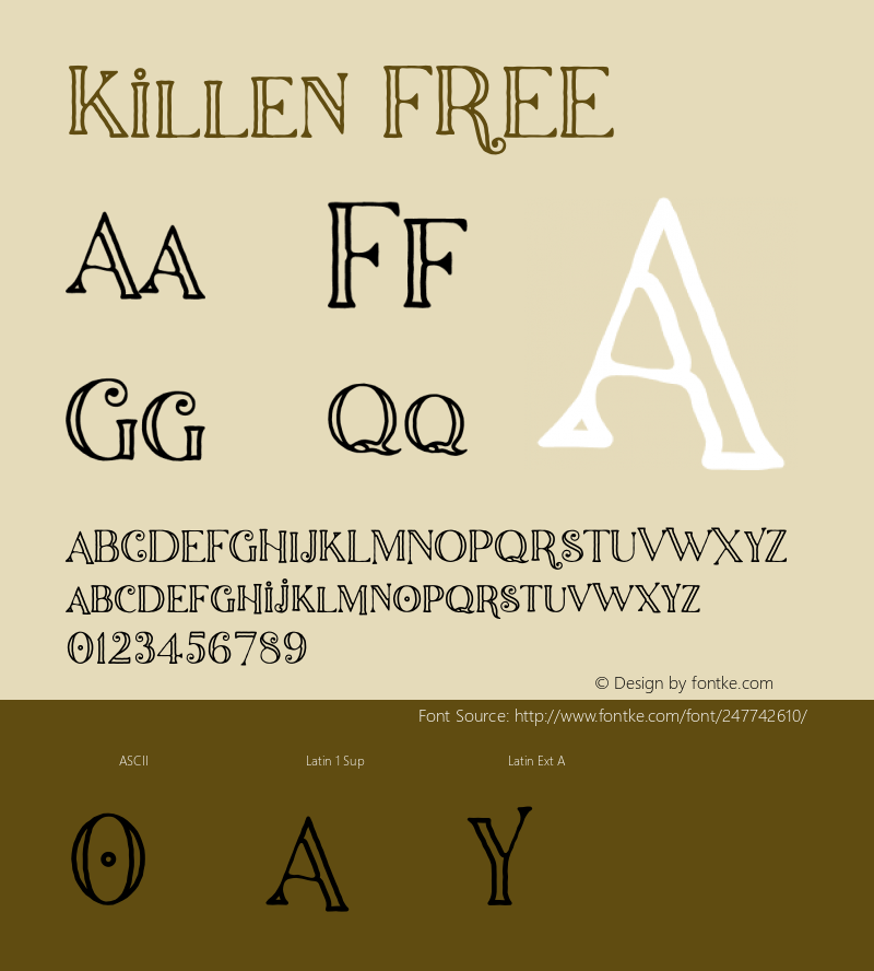 Killen FREE Version 1.004;Fontself Maker 3.5.8图片样张