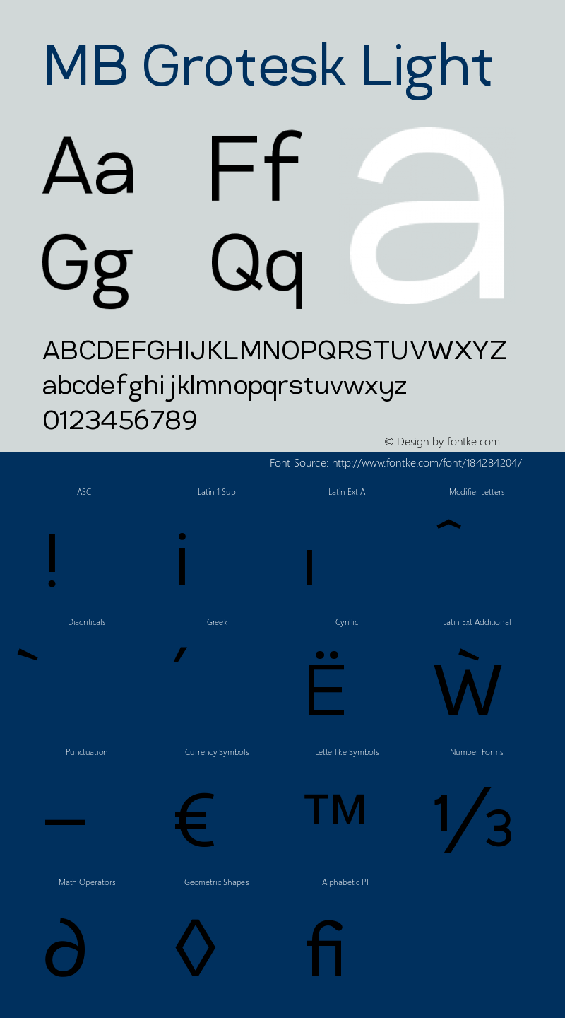 MBGrotesk-Light Version 1.0 | wf-rip DC20180620图片样张