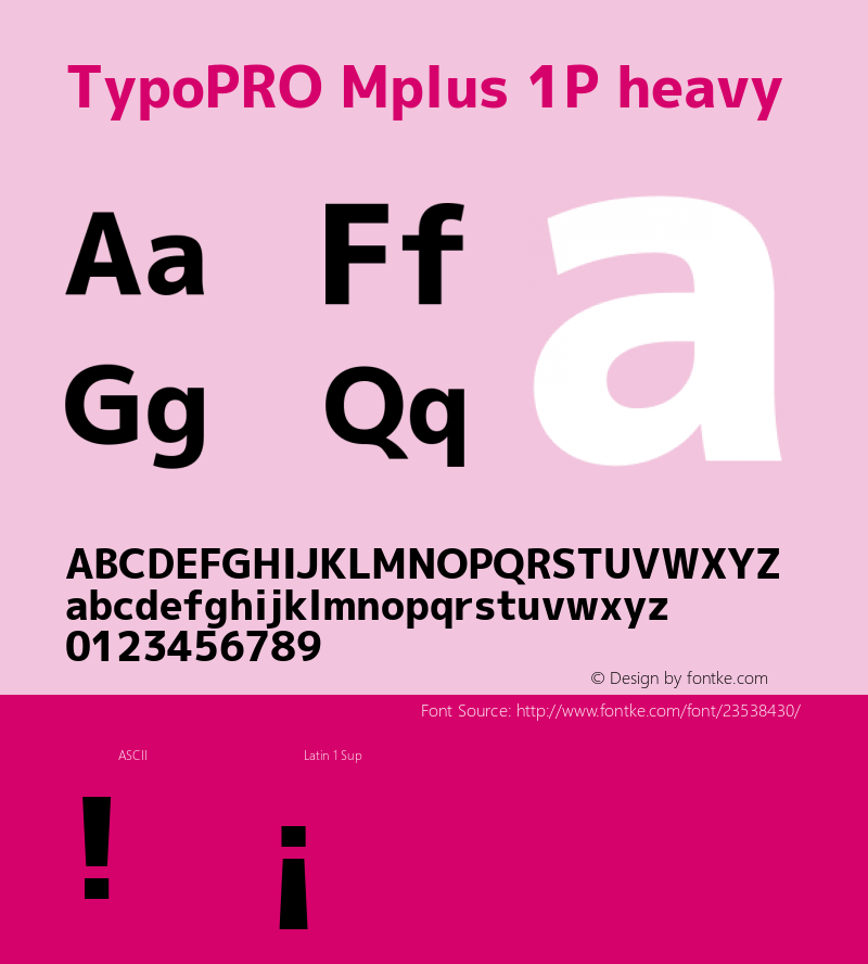 TypoPRO Mplus 1P heavy 图片样张