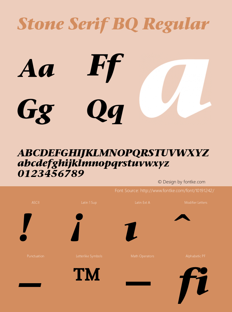 Stone Serif BQ Regular 001.000图片样张