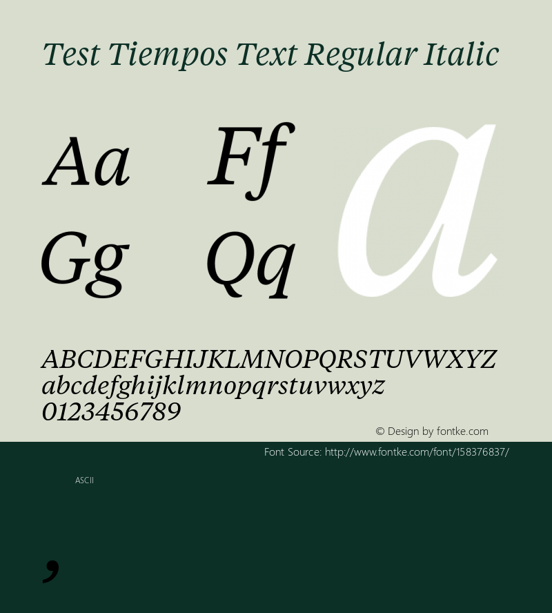 Test Tiempos Text  Italic Version 1.006;hotconv 1.0.116;makeotfexe 2.5.65601图片样张