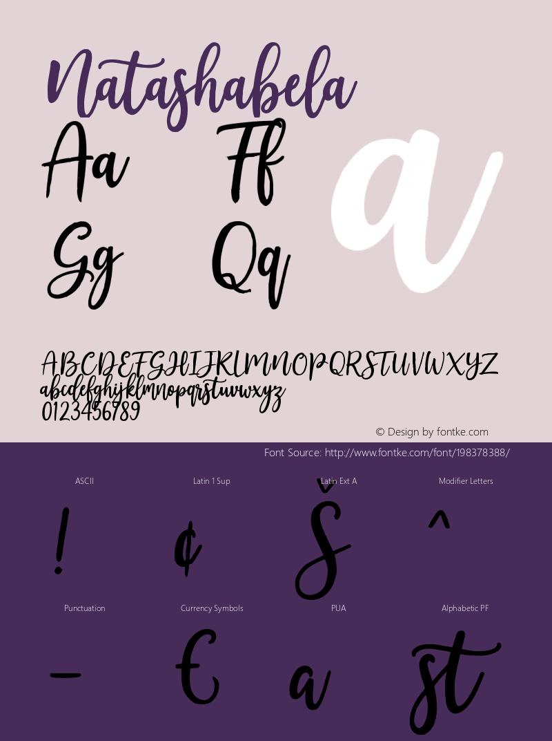 ☞Natashabela Version 1.000; ttfautohint (v1.5);com.myfonts.easy.scoothtype.natashabela.regular.wfkit2.version.5hD9图片样张