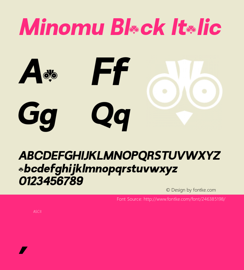 Minomu-BlackItalic Version 1.000图片样张