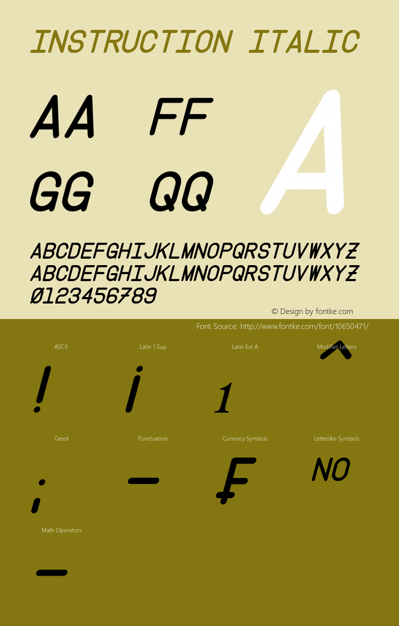 Instruction Italic Version 1.10 February 12, 2015图片样张