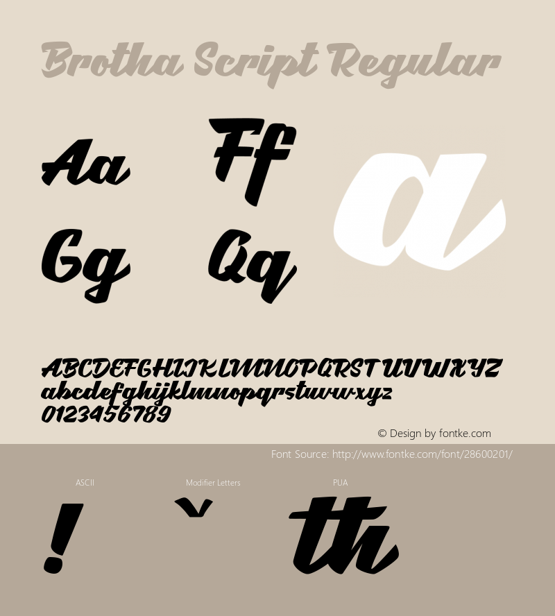 Brotha Script Version 1.000图片样张