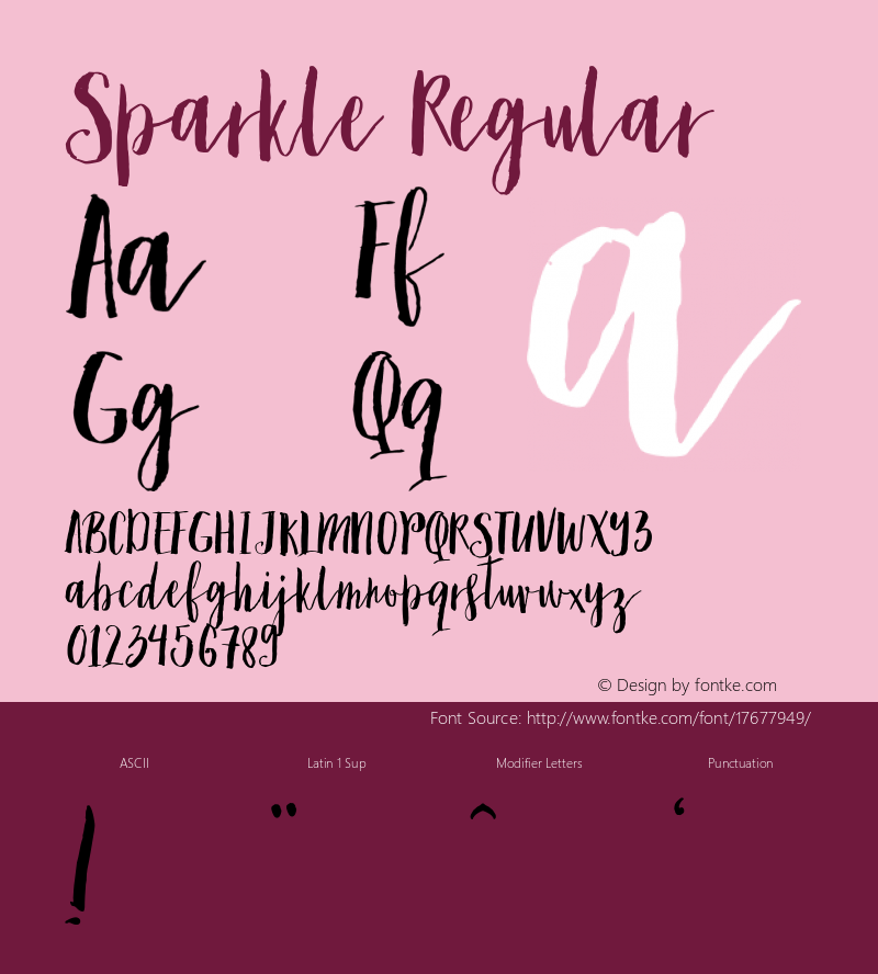 Sparkle Regular Version 1.000图片样张