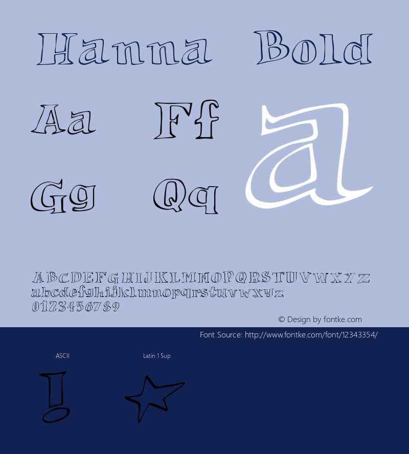 Hanna Bold Version 001.000图片样张
