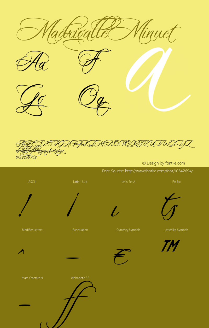 MadrigalleMinuet ☞ Version 1.053;com.myfonts.easy.scholtz.madrigalle.minuet.wfkit2.version.3CyD图片样张