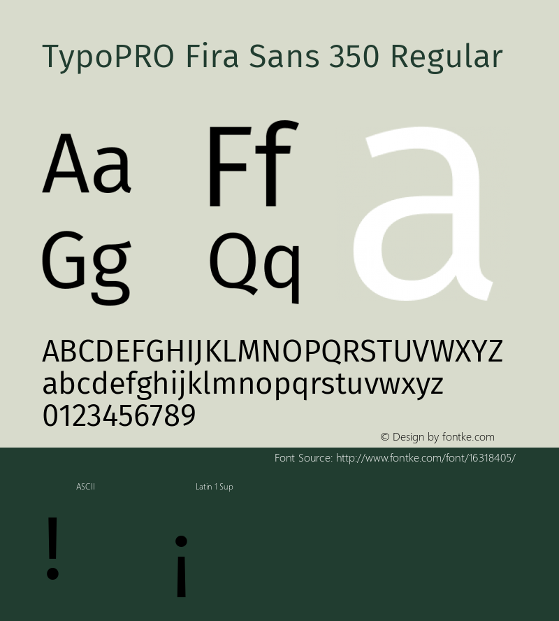 TypoPRO Fira Sans 350 Regular Version 4.106;PS 004.106;hotconv 1.0.70;makeotf.lib2.5.58329图片样张