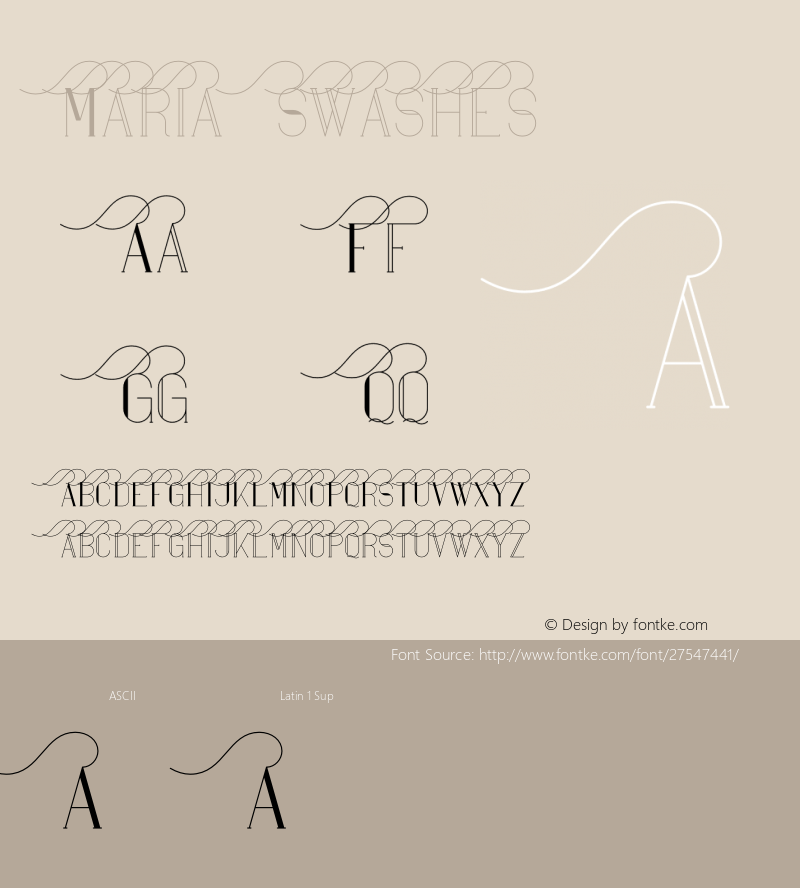 Maria Swashes2 Version 1.002;Fontself Maker 2.1.2图片样张