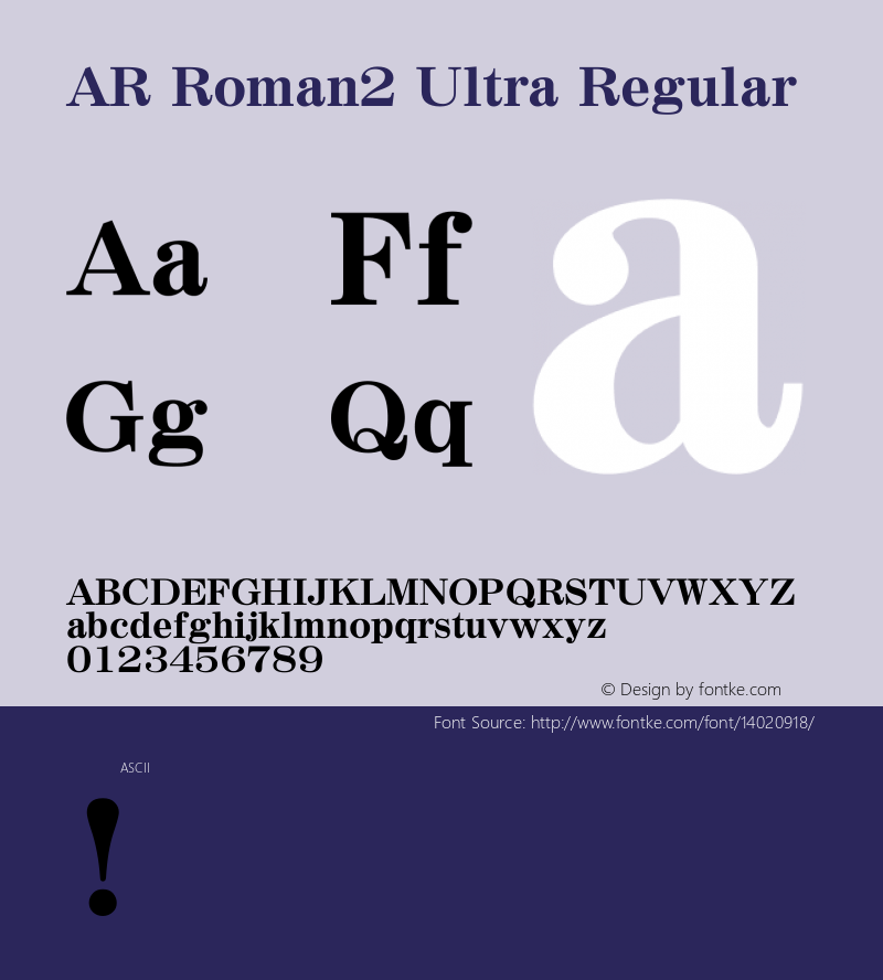 AR Roman2 Ultra Regular Version 2.10图片样张