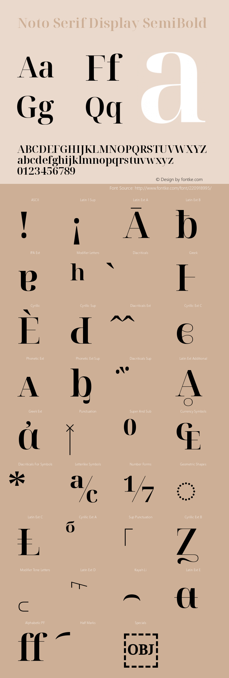 Noto Serif Display SemiBold Version 2.003图片样张