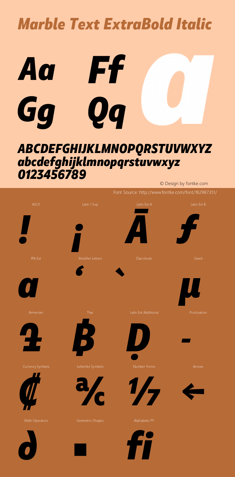 Marble Text ExtraBold Italic Version 1.001图片样张
