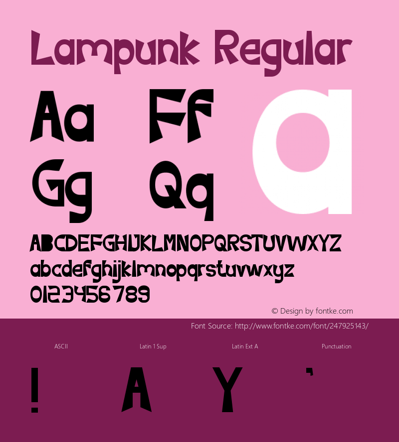 Lampunk Version 1.002;Fontself Maker 3.5.8图片样张