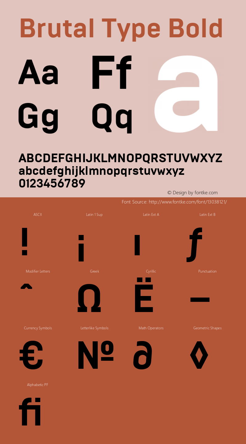 Brutal Type Bold Version 1.001;com.myfonts.brownfox.brutal-type.bold.wfkit2.47YR图片样张