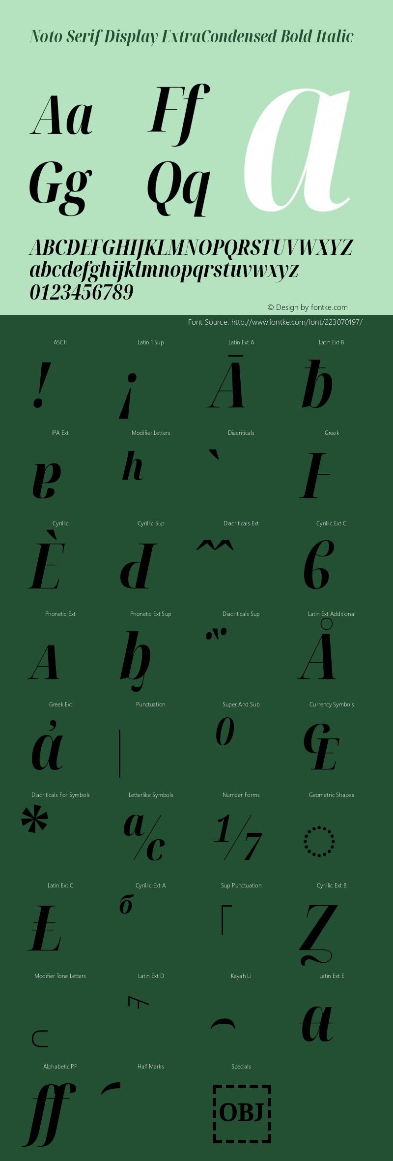 Noto Serif Display ExtraCondensed Bold Italic Version 2.003图片样张