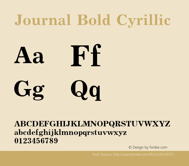 Journal Bold Cyrillic 001.000图片样张