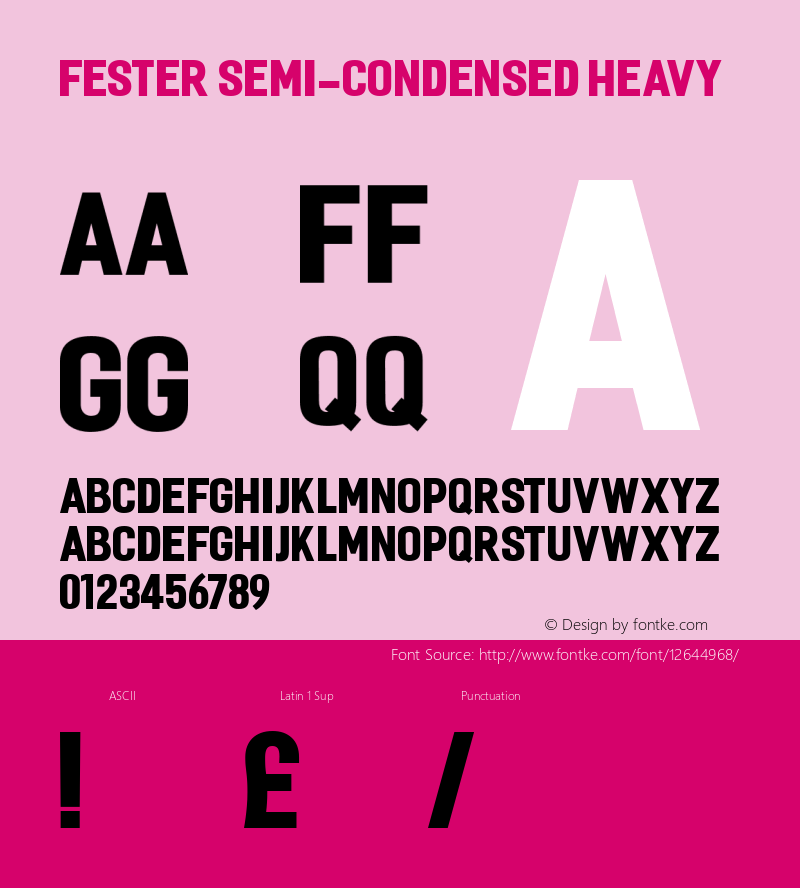 Fester Semi-condensed Heavy Version 1.000图片样张