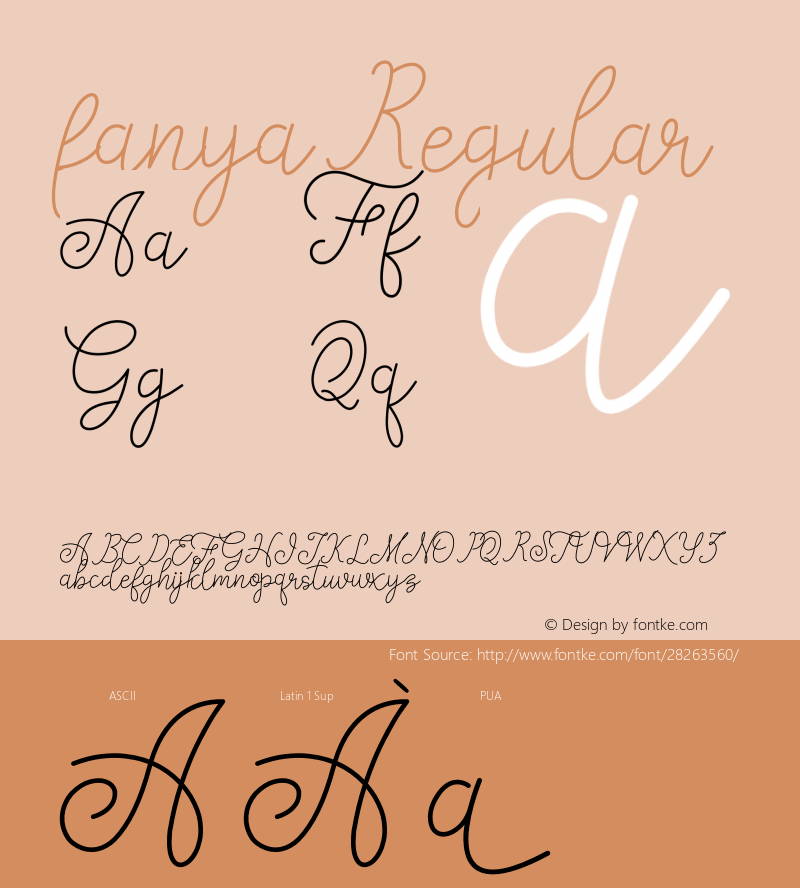 fanya Version 1.00;January 2, 2019;FontCreator 11.5.0.2430 64-bit图片样张