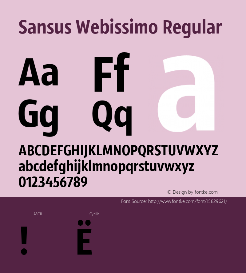 Sansus Webissimo Regular 1.0; ttfautohint (v1.4.1)图片样张